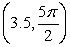 Plot the point in a polar coordinate system.