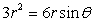 Convert the equation from polar to rectangular form.