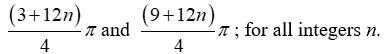 <strong>Solve the given trigonometric equation exactly for all reals. </strong> A) B) C) D)