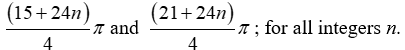 <strong>Solve the given trigonometric equation exactly for all reals. </strong> A) B) C) D)