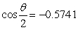 <strong>Solve the given trigonometric equation on 0° \le \theta \le 360°and express answer in degrees to two decimal places. </strong> A) 250.07<sup>o</sup> B) 125.04<sup>o</sup> C) 54.96<sup>o</sup> D) no solution