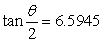 <strong>Solve the given trigonometric equation on0° \le \theta \le 360°and express answer in degrees to two decimal places. </strong> A) 162.75<sup>o</sup> B) 197.25<sup>o</sup> C) 81.38<sup>o</sup> D) no solution