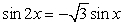 Solve the given trigonometric equation exactly over the interval, 0 ≤ θ ≤ 2π.