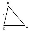 Area of a Triangle. A formula for finding the area of a triangle when given the measures of the angles and one side is area = where a is the length of the side opposite angle A. If the measures of angles B and C are 60° and 75° , respectively, and if a = 19 feet, use the appropriate product-to-sum identity to change the formula so that you can solve for the area of a triangle exactly. Give the exact answer. .