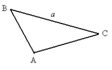 Area of a Triangle. A formula for finding the area of a triangle when given the measures of the angles and one side is area =    where a is the length of the side opposite angle A. If the measures of angles B and C are26° and 61° , respectively, and if a = 19 feet, use the appropriate product-to-sum identity to change the formula so that you can solve for the area of a triangle. Round your answer to two decimal places.   