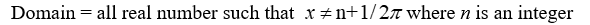<strong>State the domain of the function. Y = tan </strong> A) B) C) D)