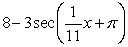 State the domain and range of the function. y = Domain = ___________ Range = _____________
