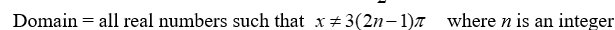 <strong>State the domain of the function. Y = </strong> A) B) C) D)