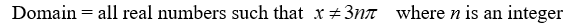 <strong>State the domain of the function. Y = </strong> A) B) C) D)