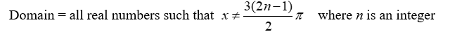 <strong>State the domain of the function. Y = </strong> A) B) C) D)