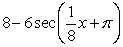 State the domain and range of the function. y = Domain = ___________ Range = _____________
