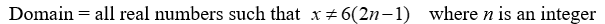 <strong>State the domain of the function. Y = </strong> A) B) C) D)
