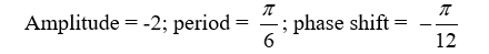 <strong>State the amplitude, period, and phase shift of the function. Y = </strong> A) B) C) D)