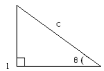 Use the triangle with C = to find the exact cotθ. Rationalize the denominator and reduce the fraction if necessary.