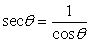 Use the reciprocal identity      to calculate sec 45°.