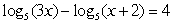 <strong>Solve the logarithmic equation exactly. </strong> A) -2 B)3 C) no solution D)