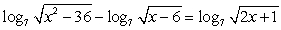 Solve the logarithmic equation.    