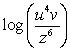 <strong>Write the expression as a single logarithm. 4log u - log v - 6log z</strong> A) B) C) D)