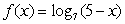 State the domain of the logarithm function In interval notation.