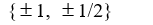 <strong>Use the rational zero theorem to list the possible rational zeros. P(x) = 5x<sup>3</sup> + 2x<sup>2</sup> - 2x + 1</strong> A) B) C) D)