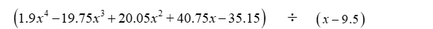Divide the polynomials using long division.