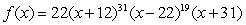 <strong>Determine if the function Is a polynomial. If it is, state the degree.</strong> A) Not a polynomial B) a polynomial of degree 31 C) a polynomial of degree 22 D) a polynomial of degree 51