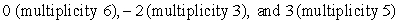 <strong>Find all the real zeros (and state their multiplicity) of the polynomial function. </strong> A) 0, -2, 3 B) -2, 3 C) D)