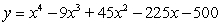 <strong>Find a polynomial of minimum degree with zeros 5, 4 and -5 (of multiplicity 2)</strong> A) B) C) D)