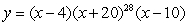 <strong>For the polynomial function , determine whether the graph touches or crosses at the x - intercept (-20,0).</strong> A) crosses the y - axis at (-20,0) B) touches the y - axis at (-20,0) C) crosses the x - axis at (-20,0) D) touches the x - axis at (-20,0)