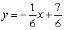 <strong>The function y = 7 - 6x is a one-to-one function. Find its inverse.</strong> A) B) C) D)