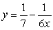 <strong>The function y = 7 - 6x is a one-to-one function. Find its inverse.</strong> A) B) C) D)