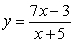 <strong>The function , Is a one-to-one function. Find its inverse.</strong> A) B) y = -5 C) D)