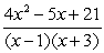 <strong>Given the functions And , find (f + g)(x)</strong> A) B) C) D)