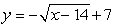 <strong>The graph of Is reflected about the x-axis and shifted to the right 14 and up 7. Write the resulting function.</strong> A) B) C) D)