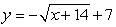 <strong>The graph of Is reflected about the x-axis and shifted to the right 14 and up 7. Write the resulting function.</strong> A) B) C) D)