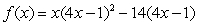 Let And find the values of x that corresponds to f(x) = 0.