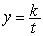 <strong>Write an equation that describes the variation. Use k as the constant of variation. Y varies inversely proportional to the square of t</strong> A) B) C) y = k t D) y = k t <sup>2</sup>