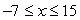 Rewrite in interval notation.  