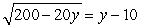 Find the solution set of the radical equation.  