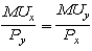 <strong>The combination of Good X and Good Y that will maximize your utility will have which of the following properties?</strong> A)   B)   C)   D)   E)   <div style=padding-top: 35px> 