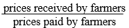 <strong>The parity price ratio is defined by the equation</strong> A)   B)   C)   D)   E)   <div style=padding-top: 35px> 