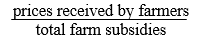 <strong>The parity price ratio is defined by the equation</strong> A)   B)   C)   D)   E)   <div style=padding-top: 35px> 