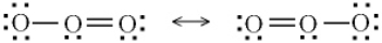 <strong>Below are two equivalent resonance structures for ozone, O<sub>3</sub><sub> </sub> Which of the following would you expect for molecular ozone?</strong> A) it has one O-O bond that is shorter than the other. B) it has one O-O bond that alternates between being shorter and longer than the other. C) it has two O-O bonds that are identical. D) the partial charge on the oxygen atoms on each end of the molecule are different. E) both b & d