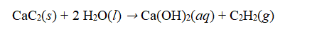 <strong> Calcium carbide, CaC₂, reacts with water to produce calcium hydroxide and acetylene gas, C₂H₂. How many grams of acetylene can be produced from 30.0 g of calcium carbide? </strong> A) 1.42 g B) 12.2 g C) 28.0 g D) 30.0 g E) 64.1 g