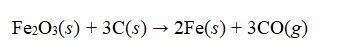 <strong> Iron oxide can be reduced to iron by a reaction with carbon to form carbon monoxide If 95.0 grams of iron oxide is reacted with excess carbon yields 63 g of iron, what is the percent yield of this reaction?</strong> A) 12% B) 59% C) 66% D) 95% E) 100%