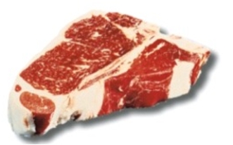 <strong>Identify the fabricated cuts of beef. Choose the correct name for this fabricated cut of meat. </strong> A) beef T-bone steak B) beef shank, cross cuts C) beef rib steak D) beef boneless strip loin E) beef short loin