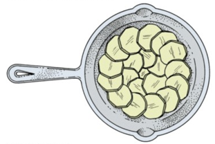 <strong>The potato preparation shown in the picture is called _________________. </strong> A) Pommes Natures B) Dauphine Potatoes C) Anna Potatoes D) Dauphinoise Potatoes