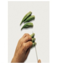 <strong>Identify the vegetable shown in the picture. </strong> A) Okra B) Zucchini C) Kohlrabi D) Leeks