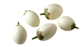 <strong>Identify the vegetable shown in the picture. </strong> A) Daikon B) Mushrooms C) White eggplant D) Onions