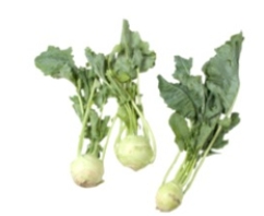 <strong>Identify the vegetable shown in the picture. </strong> A) Kohlrabi B) White mushrooms C) Celery root D) Jicama
